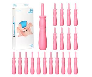 uhfi Gas and Colic Reliever for Babies, 20 Count Natural Solution Effective Instant Constipation Gas Relief for Babies Boys Girls Colic and Gas Relief, Pink