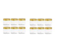 Uhidka 12Pcs Plastic Jar with Lid, Transparent Jar with Lid, Plastic Jar, Cosmetic Storage Container, Slime Storage Jar