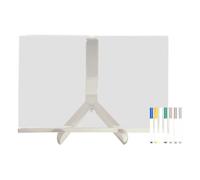 Uhidka 2025 LED Color Note Board Acrylic Adjustable Bracket Message Board, 7 Colored Pens, 20x20cm.