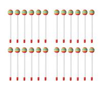 Uhidka 24 Pcs Lollipop Drum Mallet Sticks Round Rainbow Hammer Percussion Sticks Drumsticks for Kids Child Mallet Musical Toy