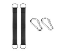 Uhidka 2Pcs Tree Swing Straps Hanging Kit with 2 Carabiners Single Bar Extension Belt Belt 2.4m