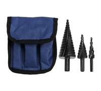 Uhidka 3PCS Step Drill Bit for Metal 4-12mm 4-20mm 4-32mm Spiral Flute Unibit Step Drill Bit Coated Universal Bit
