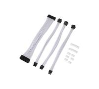 Uhidka 9-Inch Braided Extension Cable Kit Basic Extension Cable for PC Case Comb Included ATX 24 Pin PCIE 6+2Pin CPU 4+4Pin White