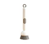 Uhidka Adjustable Cleaning Brush with 6-Level Handle and Integrated Liquid Dispenser Scratches-Free for Kitchen and Cookware A