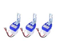 Uhidka Automatic Auto on Off Sensor Switch 3PCS AS-10 Waterproof Photo Control Photocell Street Light Switch AC 220V