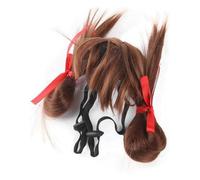 Uhidka Dog Wig Pet Costume, Cat Costume Synthetic Accessories Puppy Headdress Suitable for Christmas Eve Holiday Decoration