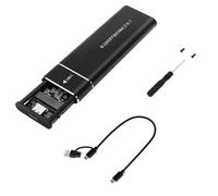 Uhidka M2 SSD Case M.2 NVMe NGFF Solid State Drive Box USB 3.1 Type C Gen2 10Gbps Supports M and B and M Keys Black
