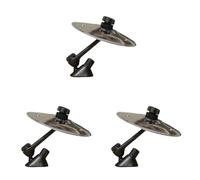 Uhidka Mini Drum Cymbals Clip-on Universal Auto Air Ventilation Port Hand- Car Crash 3PCS for Vehicles Silver