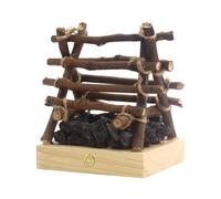 Uhidka Small Electric Fake Fireplace Log Night Light USB Rechargeable 3 Modes LED Fake Campfire Night Lights with White Noise