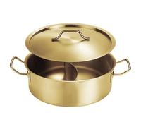Uhidka Stainless Steel Pot Dual-Ear Large-Capacity Frying Pan Suitable for Family Restaurants and Hotels A