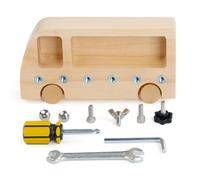 Uhidka Teaching Aid Busy Bus Toy Hand-Eye Coordination Training in Early Education Working Table Screw