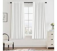 UHITECH Beige Linen Blackout Curtains 63 Inches Long 2 Panels Set for Living Room Modern Linen Textured Black Out Curtain Heating Blocking Drapes for Bedroom (52W x 63L)