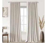 UHITECH Black Out Curtains 86 Inch Long for Living Room Blackout Curtain for Bedroom Window Panels Thermal Insulated 100% Light Blocking Linen Drapes