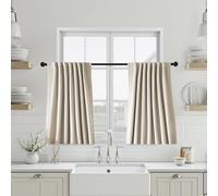 UHITECH Blackout Curtains for Living Room 36 Inch Long Short Cafe Black Out Curtain for Bedroom Small Window Panels Back Tab Thermal Insulated 3ft Rod Pocket Drapes for Kids