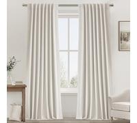 UHITECH Living Room Blackout Curtains 100 Inch Long 2 Panels Set Black Out Curtain for Bedroom Window Back Tab/Rod Pocket Thermal Drapes Farmhouse