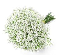 Uhky 6 Pcs Artificial Baby Breath Gypsophila Flowers Bouquets Real Touch Flowers for Wedding Party DIY Wreath Floral Arrangement Home Decoration (18Pcs White-28cm)