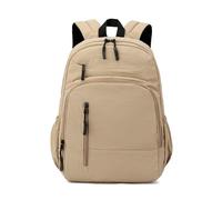 UHL Laptop Backpack 14 Inch, Lightweight School Rucksack with Multi Compartments, Nylon Laptop School Bag with Adjustable Padded Shoulder Straps, Travel Office College Backpack for Men Women, Khaki