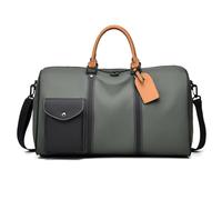 UHL Weekend Travel Duffle Bag with Front Pocket and Shoulder Strap, Green | Overnight Bag with Water-resistant Exterior, Weekend Carry On, Organised Pockets, Carry Handles Men Women Travel Holdall