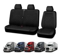 uHLANQC 2+1 PU Leather Truck Seat Cover for Hino Mega Cab 2010-2020