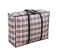 uHLANQC Heavy Duty 1/3/5PCS Large Capacity Waterproof Luggage Packing Bags Reusable Woven with Zipper Foldable Dustproof Moving Tote(Black-1PC,XXL)