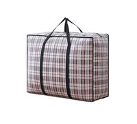 uHLANQC Heavy Duty Extra Large Hand-held Folding Travel Bag Thickening Capacity Waterproof Luggage Storage, Moving Packing Woven(Black,XL-80x55x23cm)