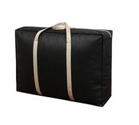 uHLANQC Heavy Duty Large Capacity Woven Bag Multifunctional Luggage Packing Clothing Organizer Zipper Portable Moving Bags(S1-Black S)