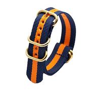 uHLANQC Watch Bands for Men, 18/20/22/24mm Gold Ring Buckle NATO Military Woven Nylon Breathable Watch Strap Wristband for Quartz Watch(Type 15,20mm)