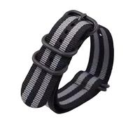 uHLANQC Watch bands for men, 18/20/22/24mm Men Replacement Black Ring Buckle Nato Military Nylon Canvas Watch Strap Bracelet Accessories(Type 6,20mm)