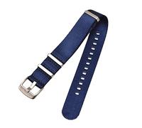 uHLANQC Watch bands for men, 18/20/22/24mm Nato Military Sports Smooth Nylon Watch Strap Men Stainless Steel Pin Buckle Watchband Accessories(Blue,20mm)