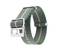 uHLANQC Watch bands for men, 18/20/22/24mm Nato Military Woven Nylon Watch Strap Replacement Wrist Band Watch Accessories for Mechanical Watches(Dark Green with Khaki,20mm)
