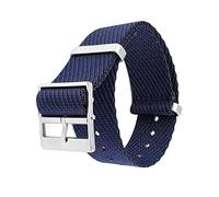 uHLANQC Watch bands for men, 18/20/22/24mm Nato Military Woven Nylon Watch Strap Replacement Wrist Band Watch Accessories for Mechanical Watches(Blue with Black,22mm)