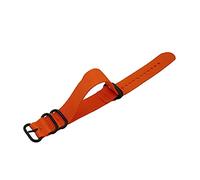 uHLANQC Watch bands for men, 18mm/20mm/22mm/24mm Nylon Watch Band NATO Canvas Military Style Watch Strap with Black Ring Buckle(Orange,20mm)