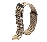 uHLANQC Watch Bands for Men, 18mm/20mm/22mm Watchband Military Nylon NATO Watch Strap Comfortable and Breathable Watchband(Beige,20mm)