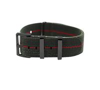 uHLANQC Watch Bands for Men, 20mm/22mm French Troop Parachute Elastic Canvas Nylon Watch Strap for Quartz Watch, Mechanical Watches(Type 9 Black,22mm)