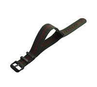 uHLANQC Watch Bands for Men, 20mm/22mm French Troops Parachute Black Pin Buckle Elastic Woven Nylon Watchband NATO Military Watch Strap Accessories(Type 5,20mm)