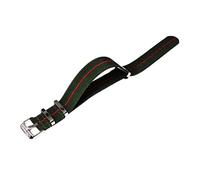 uHLANQC Watch Bands for Men, 20mm/22mm French Troops Parachute Black Pin Buckle Elastic Woven Nylon Watchband NATO Military Watch Strap Accessories(Type 1,20mm)