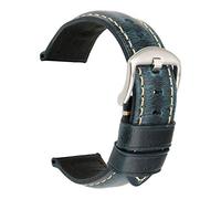 uHLANQC Watch bands for men, Watch Accessories Watch Band 20mm 22mm 24mm 26mm Special Oil Wax Leather Watch Strap Watchbands(Blue S,18mm)