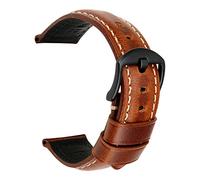 uHLANQC Watch bands for men, Watch Accessories Watch Band 20mm 22mm 24mm 26mm Special Oil Wax Leather Watch Strap Watchbands(Light Brown B,22mm)