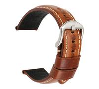 uHLANQC Watch bands for men, Watch Accessories Watch Band 20mm 22mm 24mm 26mm Special Oil Wax Leather Watch Strap Watchbands(Light Brown S,26mm)