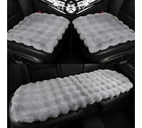 uHLANQC Winter Car Plush Seat Cushion for Rolls Royce Corniche Camargue, Thickened Warm, Soft Faux Rabbit Fur Auto Cover(B Grey)