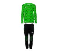 uhlsport Boys' Progressive Goalkeeper Set, Junior Jersey, Fluo Green/Black, 140 EU