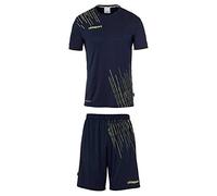 uhlsport Boys' Score 26 Football Jersey Set - Football Set Consisting of Training Shirt and Training Trousers, Navy/Fluo Yellow, 164 EU