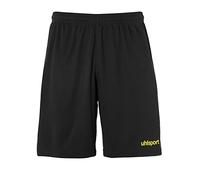 uhlsport Center Basic Shorts Men's Shorts - Black/Lime Yellow, Large