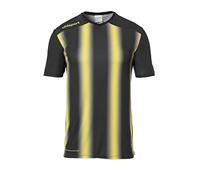uhlsport Children's Stripe 2.0 Kurzarm Shirt, Schwarz/limonengelb, 152 (EU)