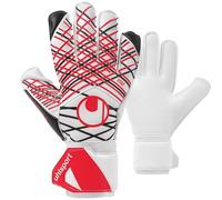uhlsport Classic Absolutgrip Football Goalkeeper Gloves for Children and Men, Goalkeeper Gloves, Football Gloves with Wrist Fixation - White/Black/Red