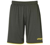 uhlsport Club Men's Football Shorts, Mens, 100380614, Dark Olive/Fluorescent Yellow, 3XL