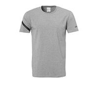 Uhlsport Essential Pro T-Shirt Kids, Black, Short Sleeve Crewneck Cotton Stretch, Size 28/30