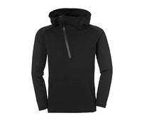 Uhlsport Essential Pro Zip Hoodie Men, Dark Grey Melange, Long Sleeve Sweatshirt Streetstyle High Comfort, Size XL