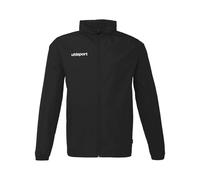 uhlsport Football Essential All-Weather Jacket, Rain Jacket, Outdoor Jacket with Hood for Players and Coaches, black, S
