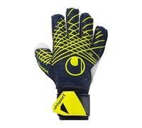 uhlsport Football Goalkeeper Gloves Prediction Soft Flex Frame - Goalkeeper Gloves for Children and Adults with Finger Protection, 7, Navy/White/Neon Yellow